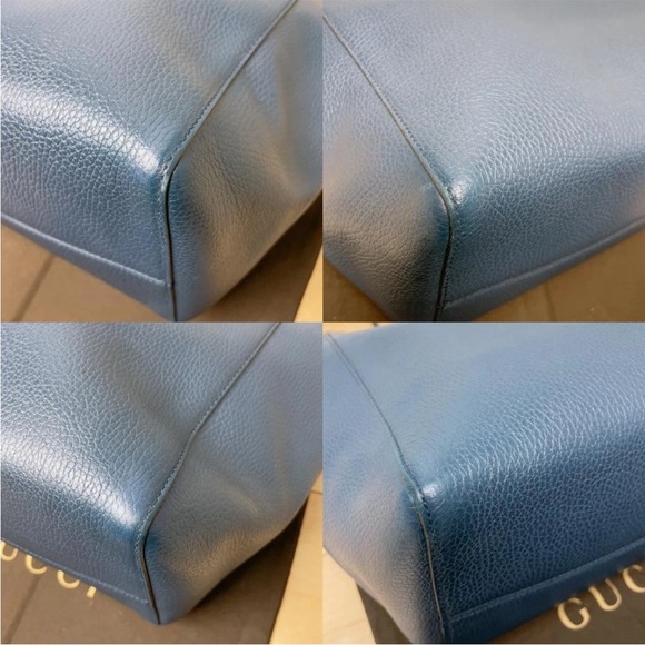 Gucci Blue Leather Shoulder Bag - Picture 6 of 10